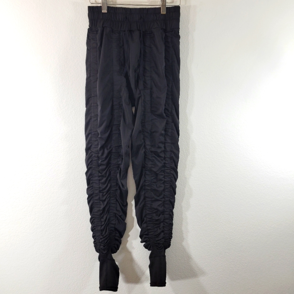 AGOGIE +20 black pull-on half-sock resistance band workout performance pants